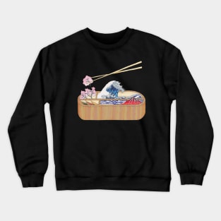 Bento Box Hokusai Style Crewneck Sweatshirt